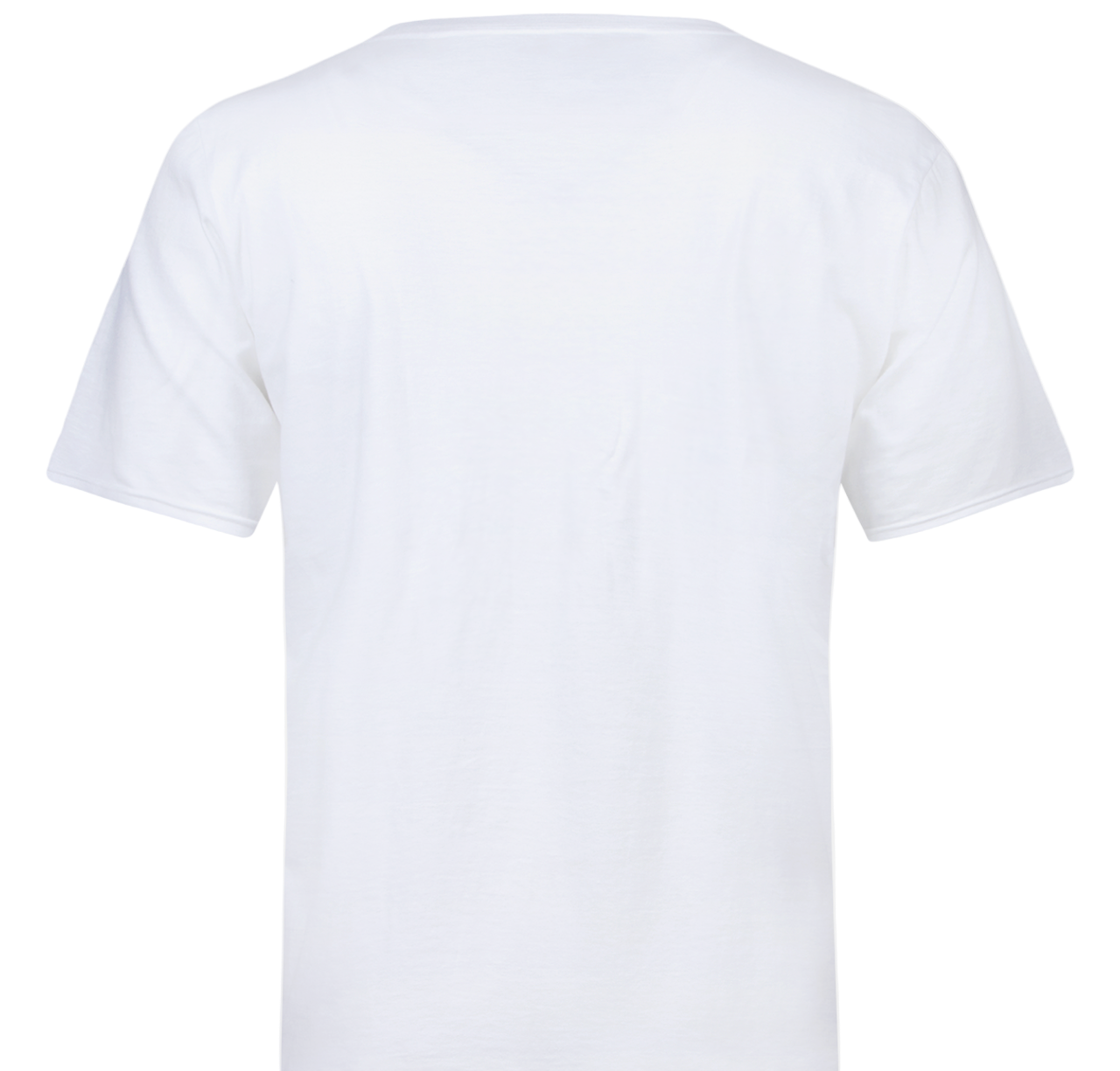 Plain white t-shirt on a light gray background
